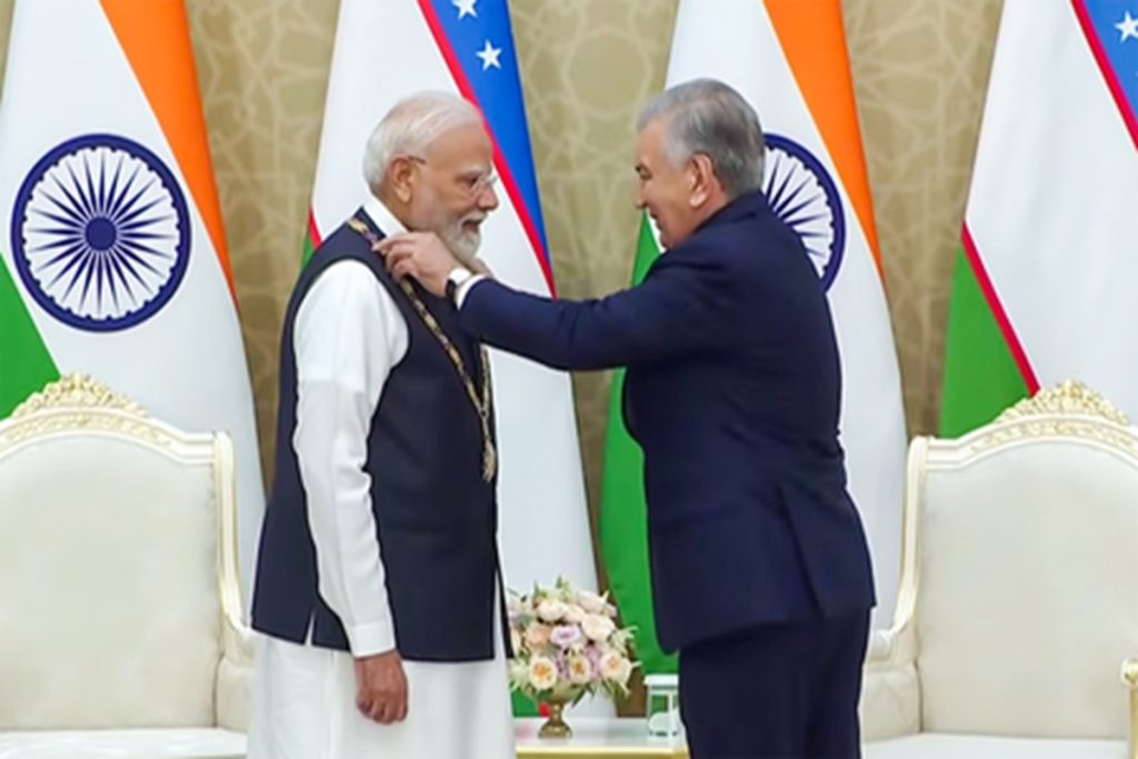 उज्बेकिस्तान ने पीएम मोदी को सर्वोच्च सम्मान दिया, रिश्तों की मजबूती पर जोर!