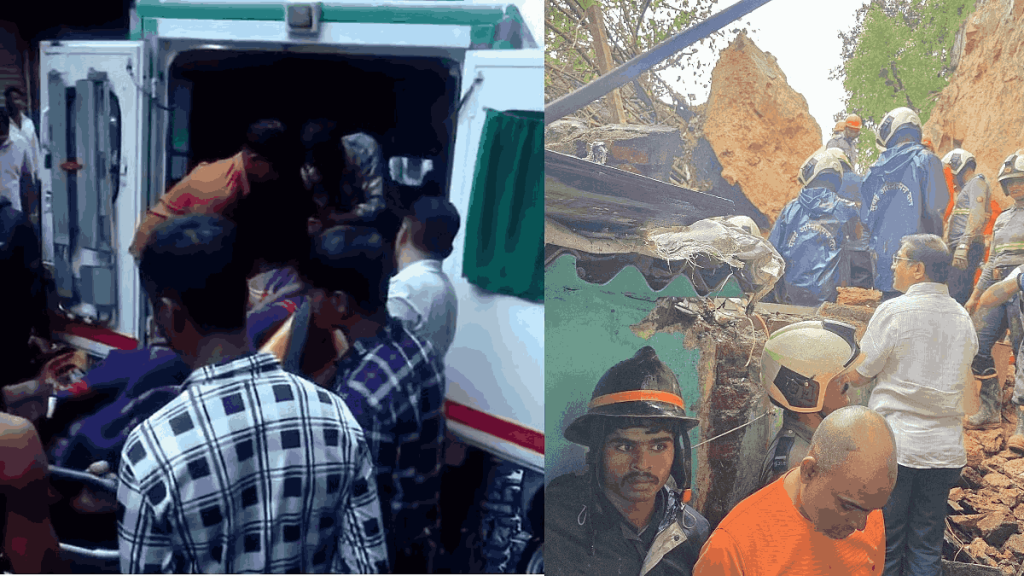 घाटकोपर में घरों पर पहाड़ी धसकी, 6 की मौत