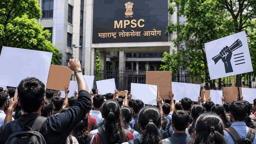 पुणे में MPSC स्टूडेंट्स का प्रोटेस्ट