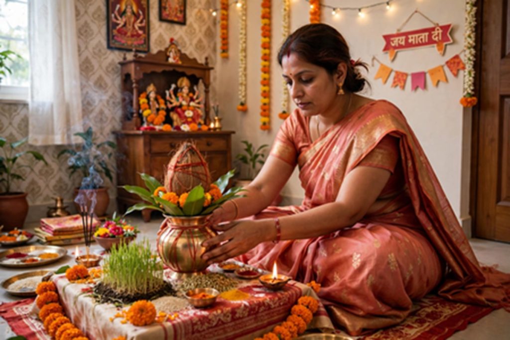 नवरात्रि के पहले दिन घटस्थापना कैसे करें? जानें विधि, शुभ मुहूर्त, सामग्री!
