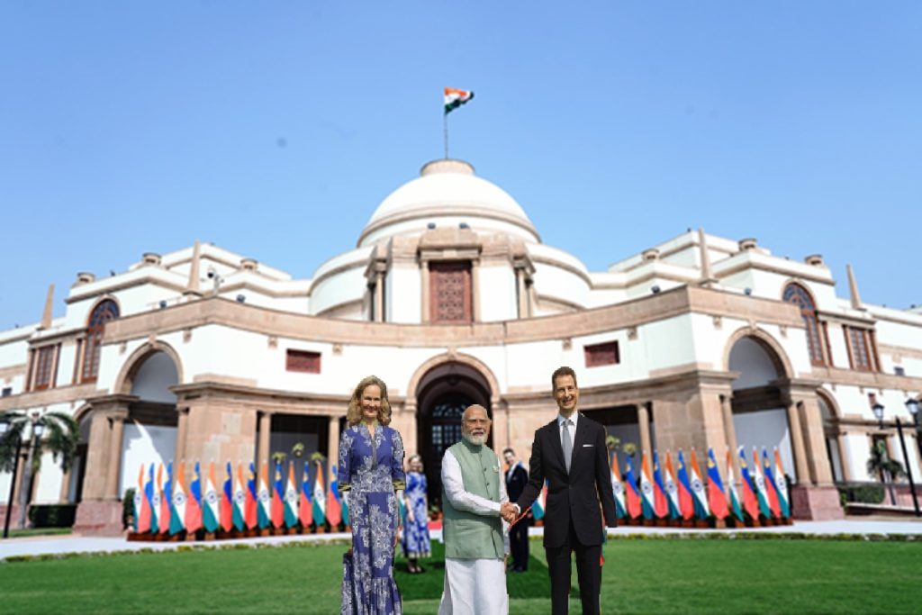 प्रधानमंत्री मोदी और लिकटेंस्टाइन प्रिंस एलोइस ने हैदराबाद हाउस में की मुलाकात!