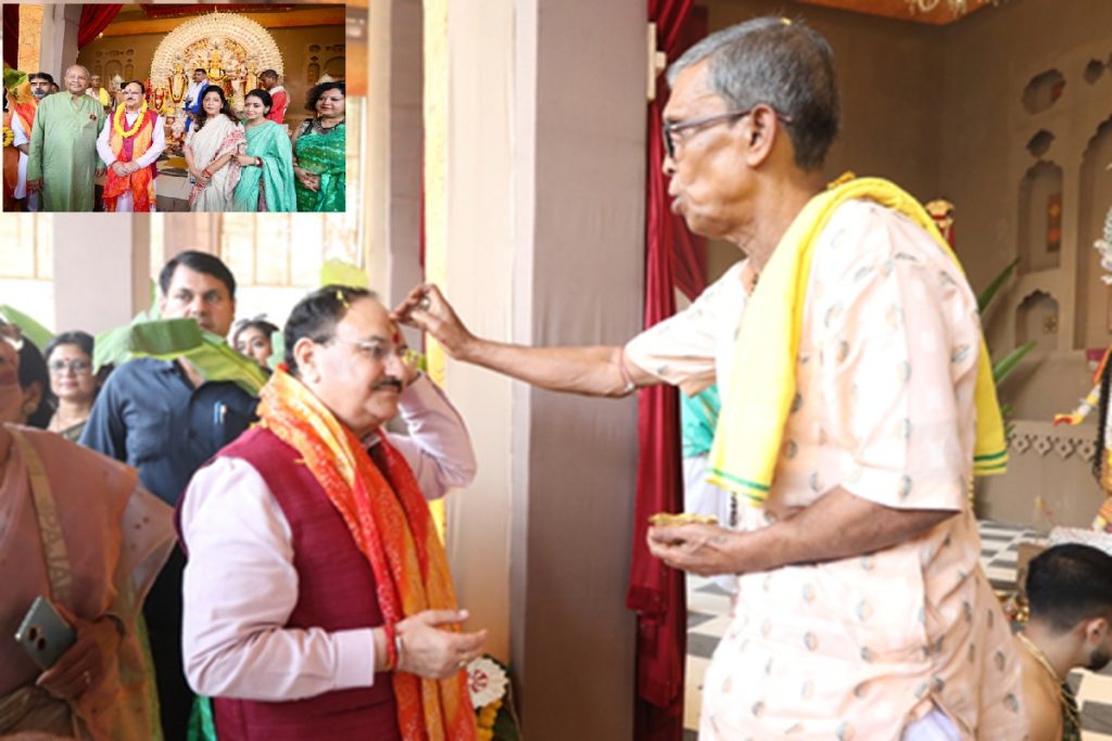 महासप्तमी पर मां दुर्गा की आराधना, नड्डा ने सुख-समृद्धि मांगी देशवासियों के लिए!