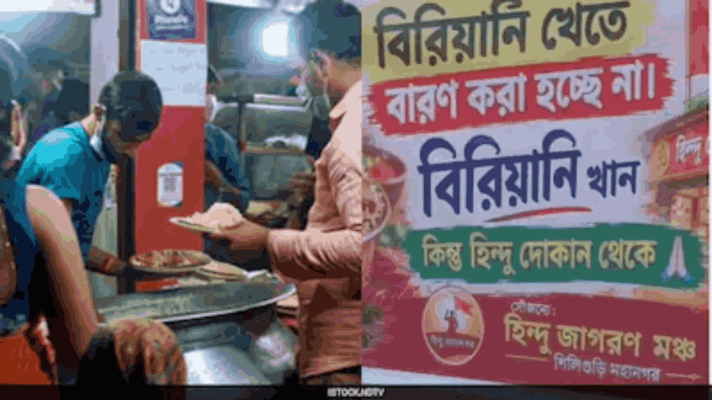 बंगाल में लगे ‘हिंदू दुकानों से बिरयानी खरीदें’ के पोस्टर